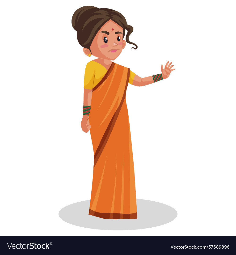 Goddess sita cartoon character Royalty Free Vector Image