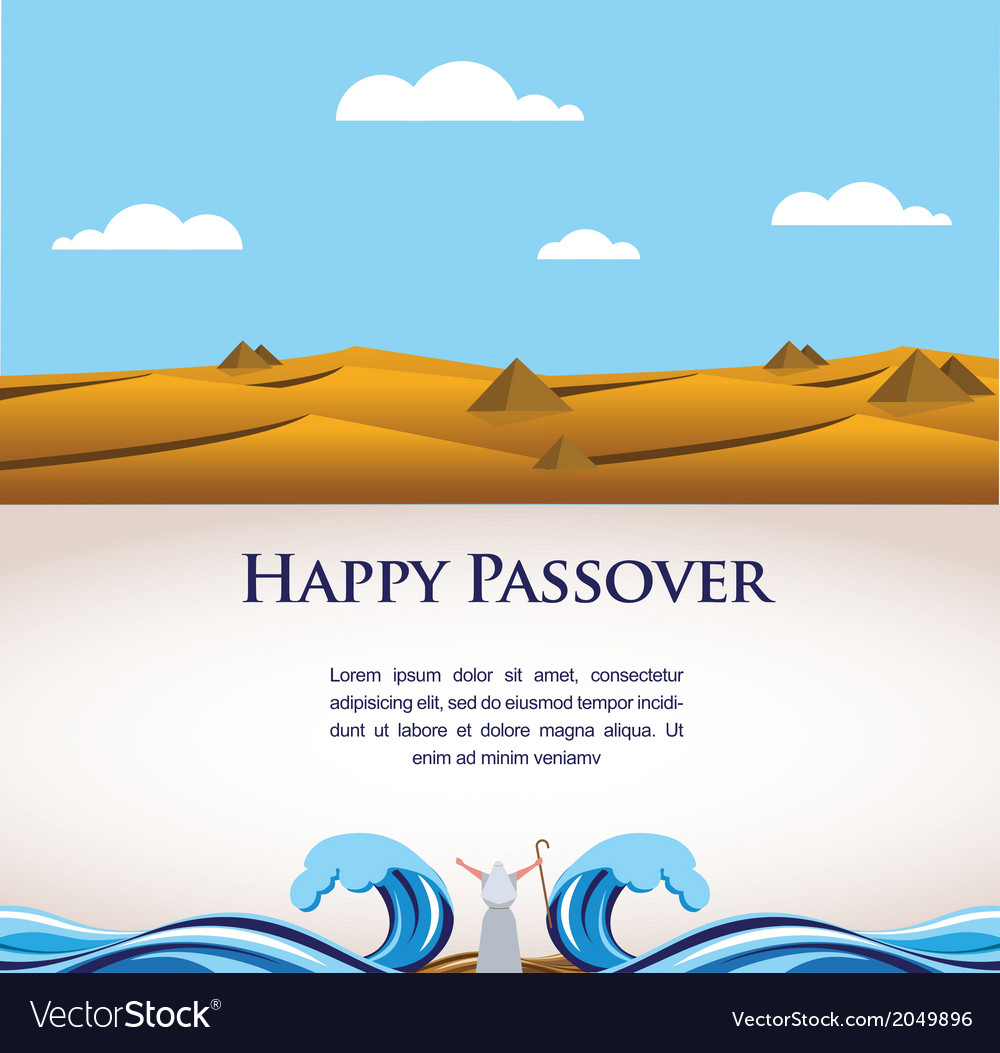 Happy passover- out jews from egypt Royalty Free Vector