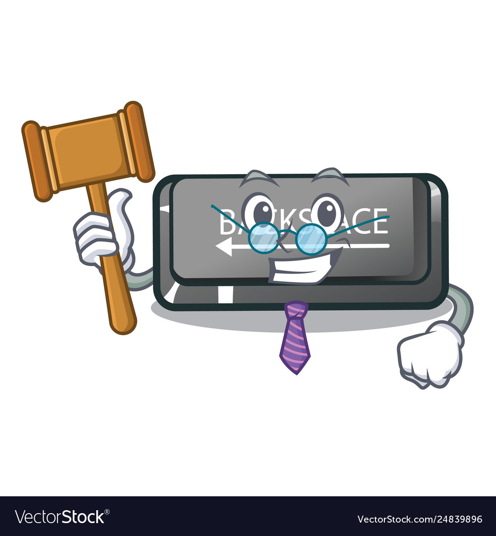 Judge backspace button on a computer character