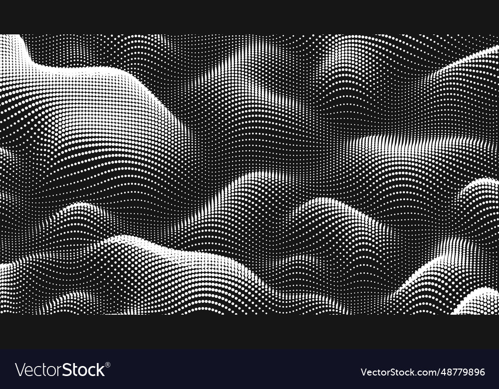 Point wave noise texture abstract dot background vector image Point wave noise texture abstract dot background