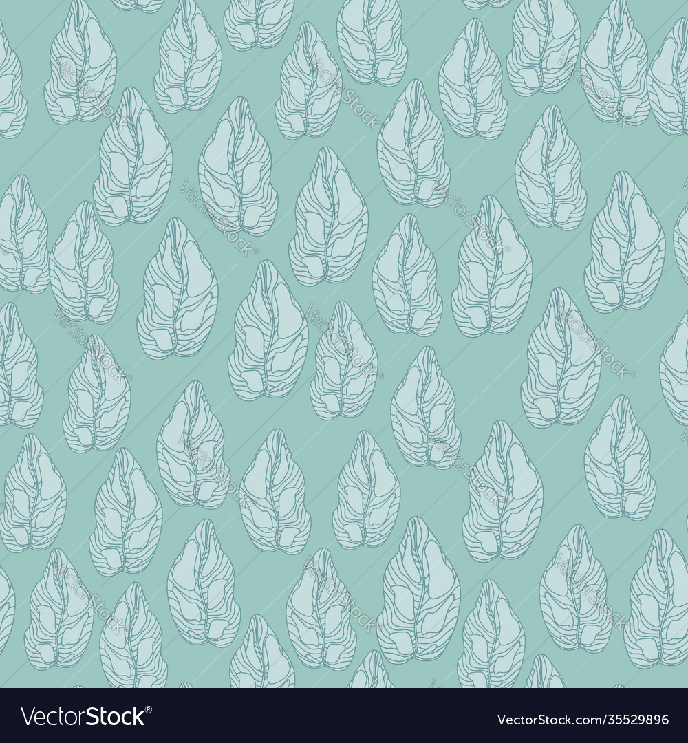 Random seamless light blue pattern with outline