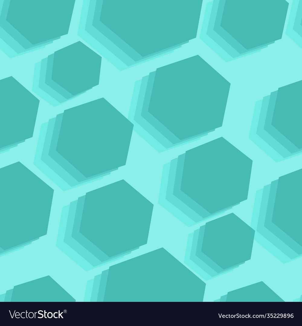 Seamless pattern with hexagons moving effect