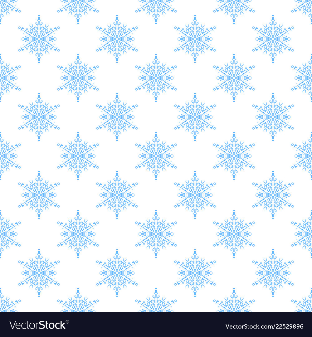 Snowflake seamless pattern