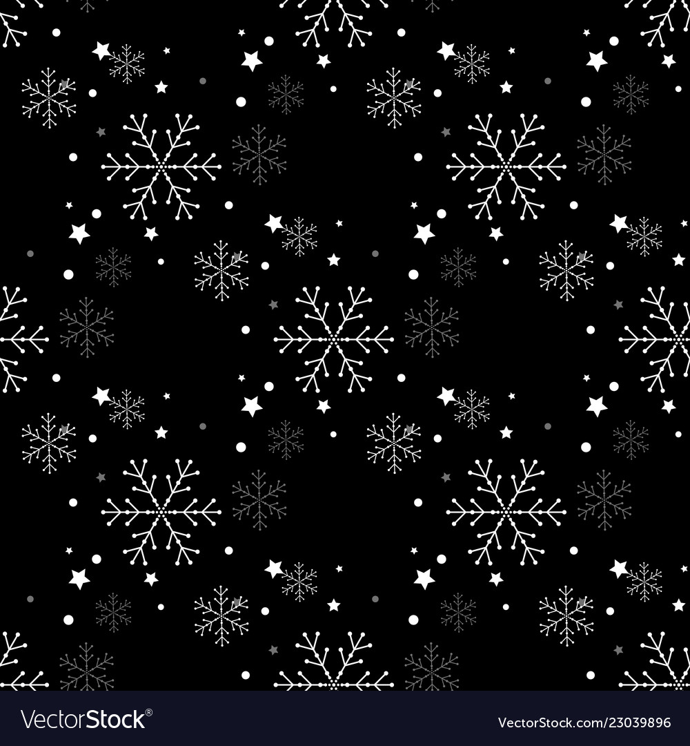 Snowflake simple seamless pattern abstract