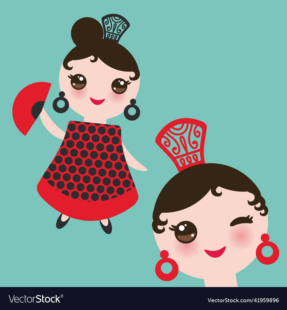 Spanish flamenco dancer card design banner Vector Image Spanish flamenco dancer card design banner