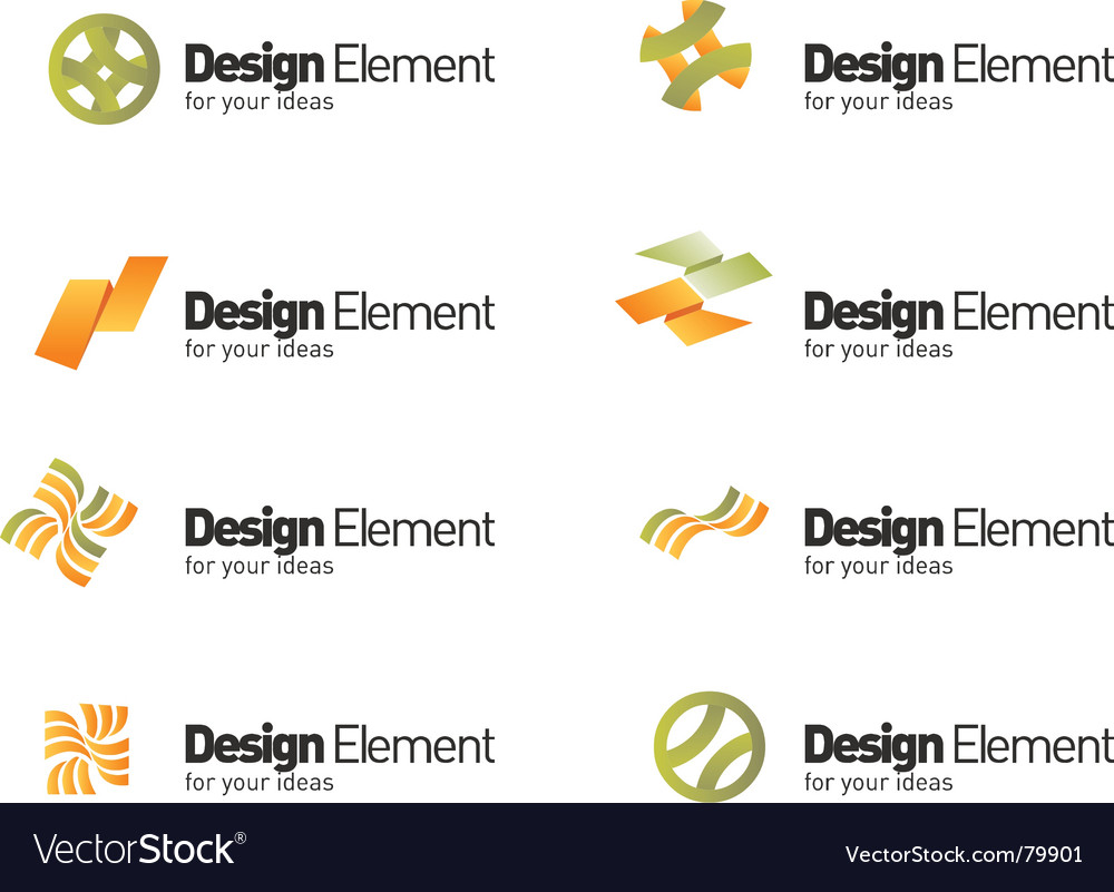 Zirkulare Swirl Logo-Elemente