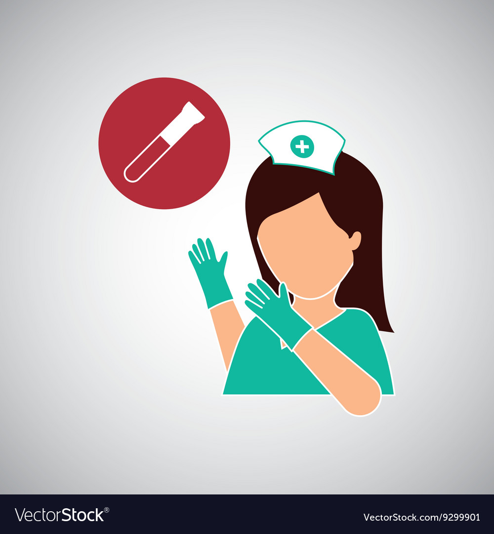 Medical care design nurse icon white background Vector Image