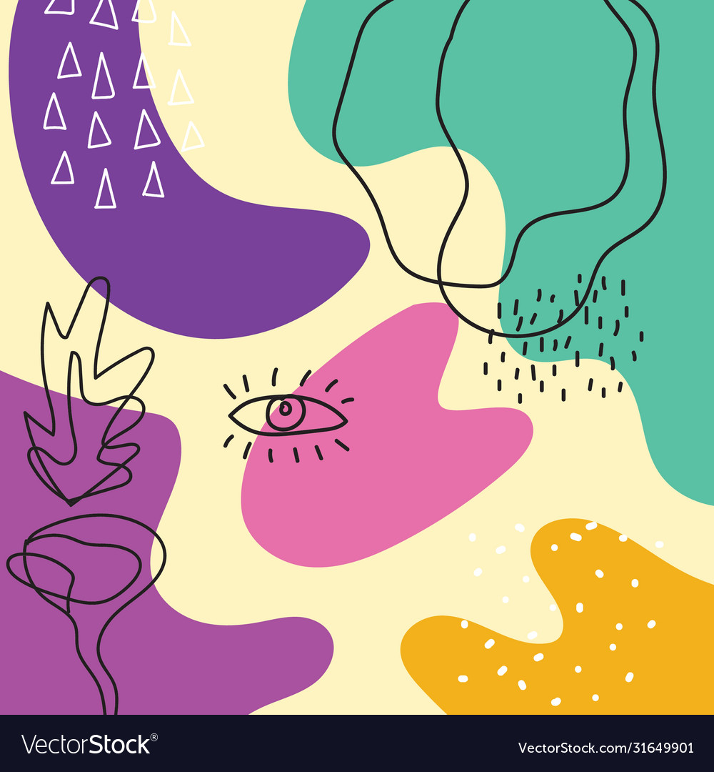 Modern style abstraction with composition made Vector Image Modern style abstraction with composition made