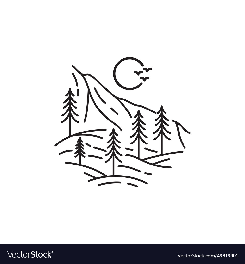 Outdoor explore holiday icon logo design