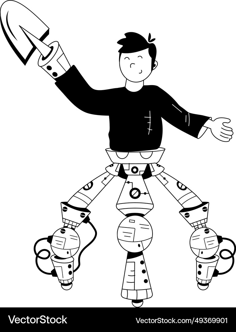 Robot technology Royalty Free Vector Image - VectorStock