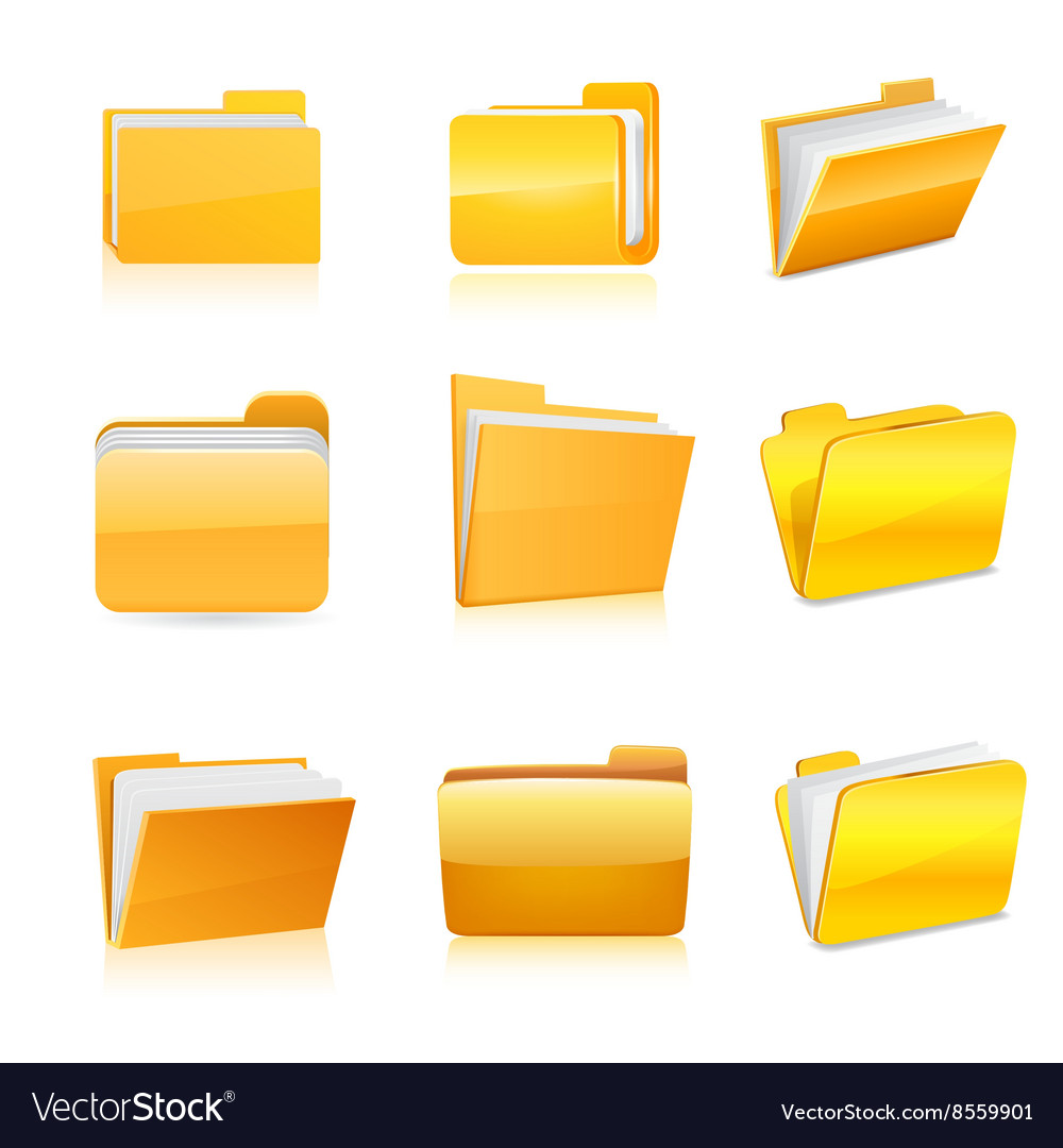 Set of computer folder
