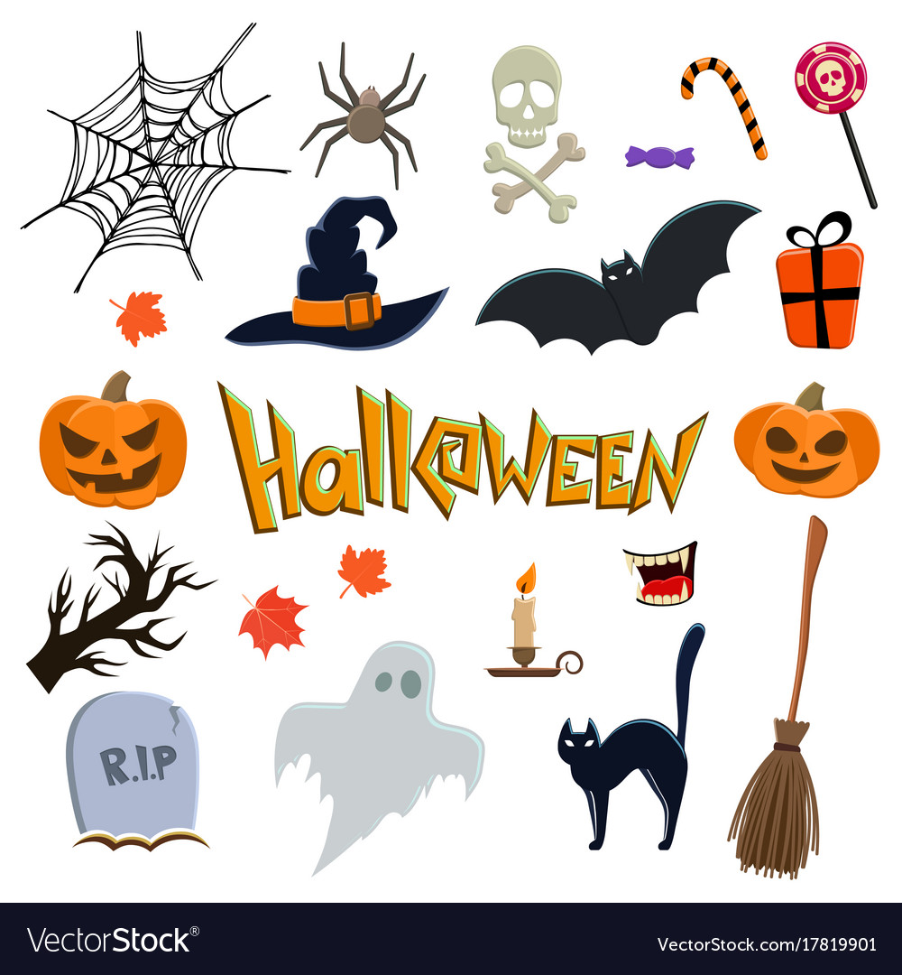 Set of halloween icons