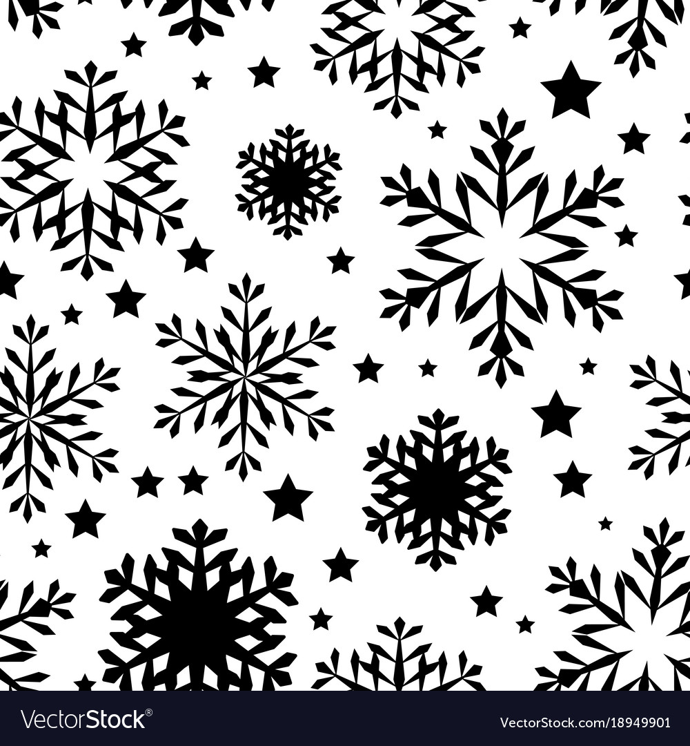 Snowflake seamless pattern