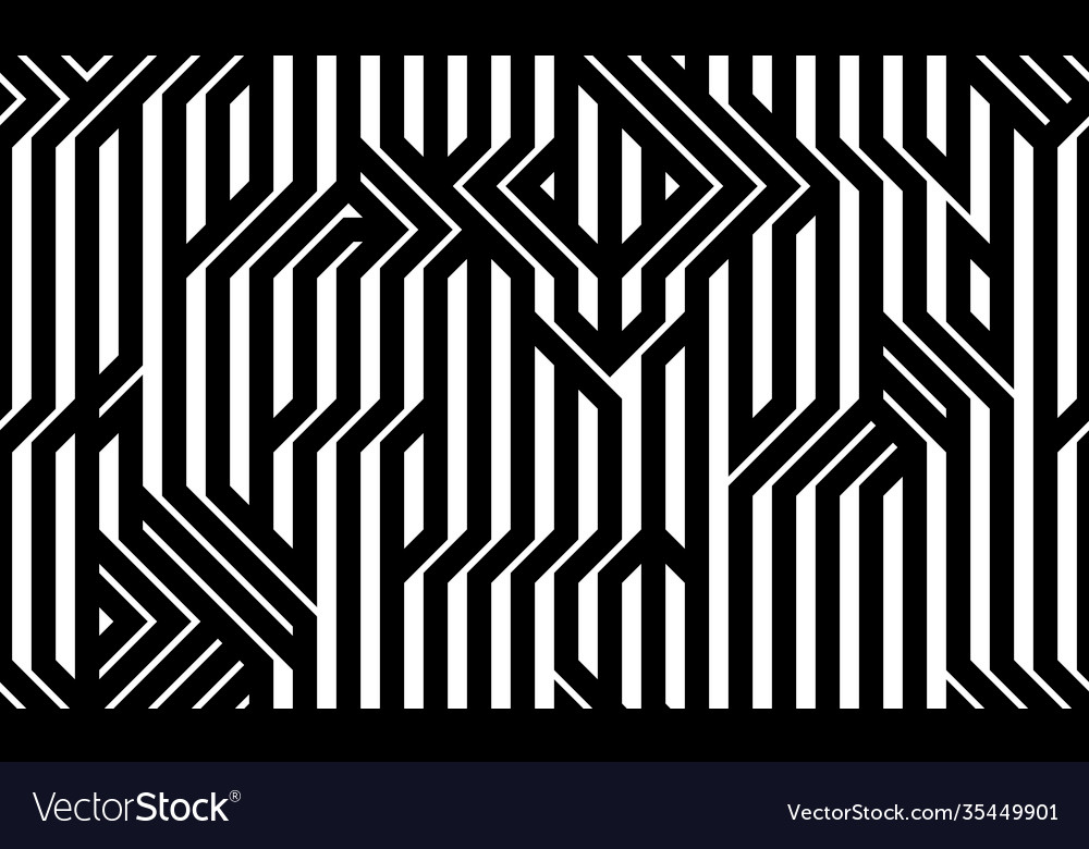 Tech style seamless linear pattern monochrome