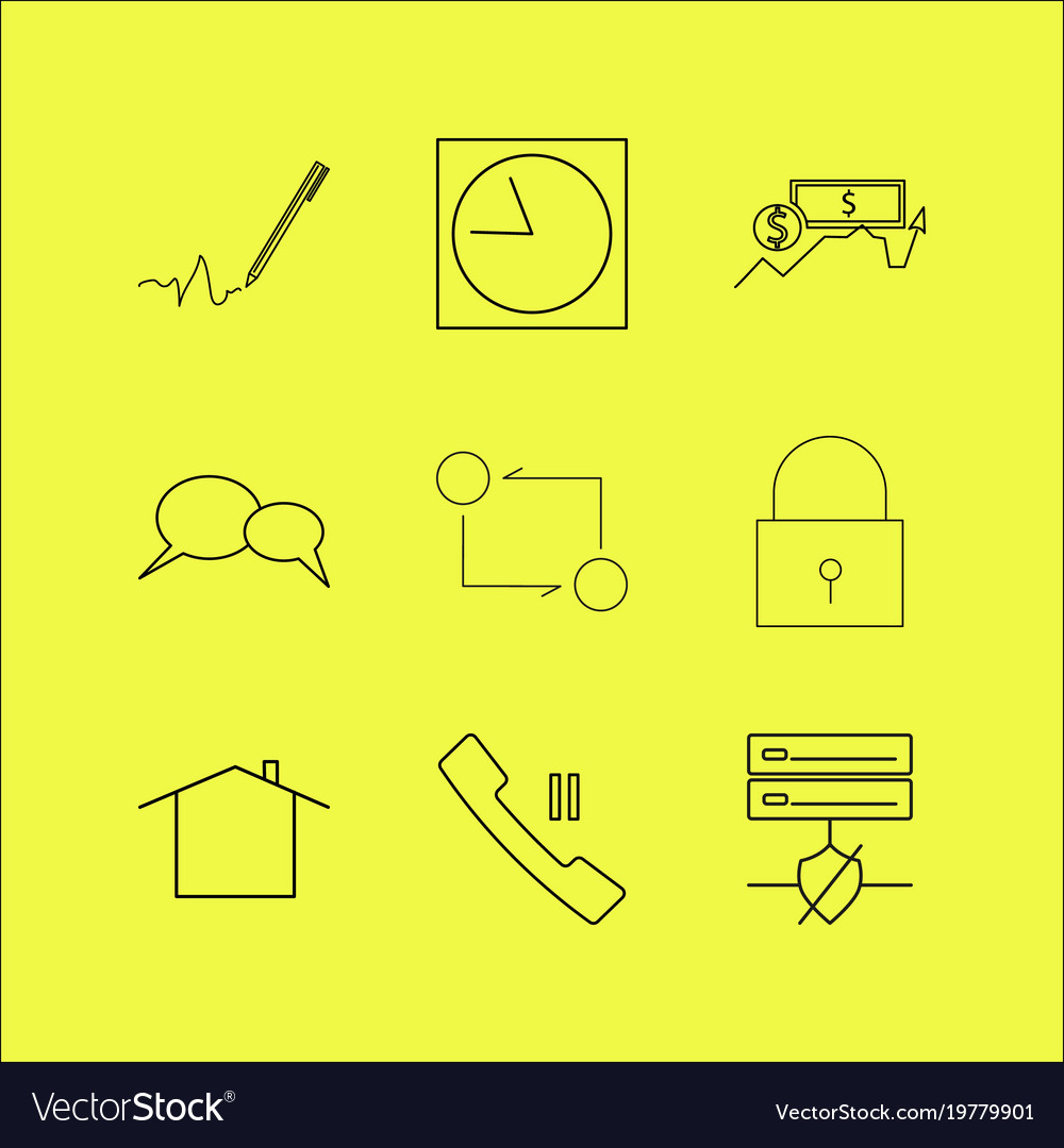 Web linear icon set simple outline icons