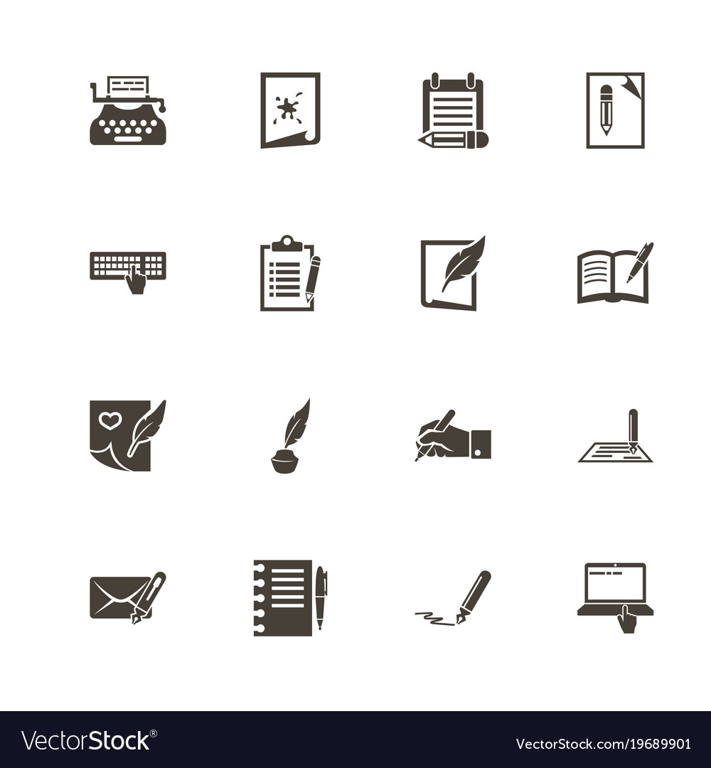 Writing - flat icons