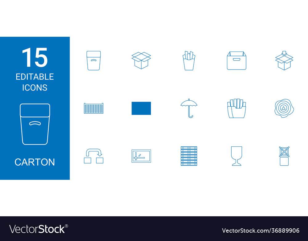 15 carton icons