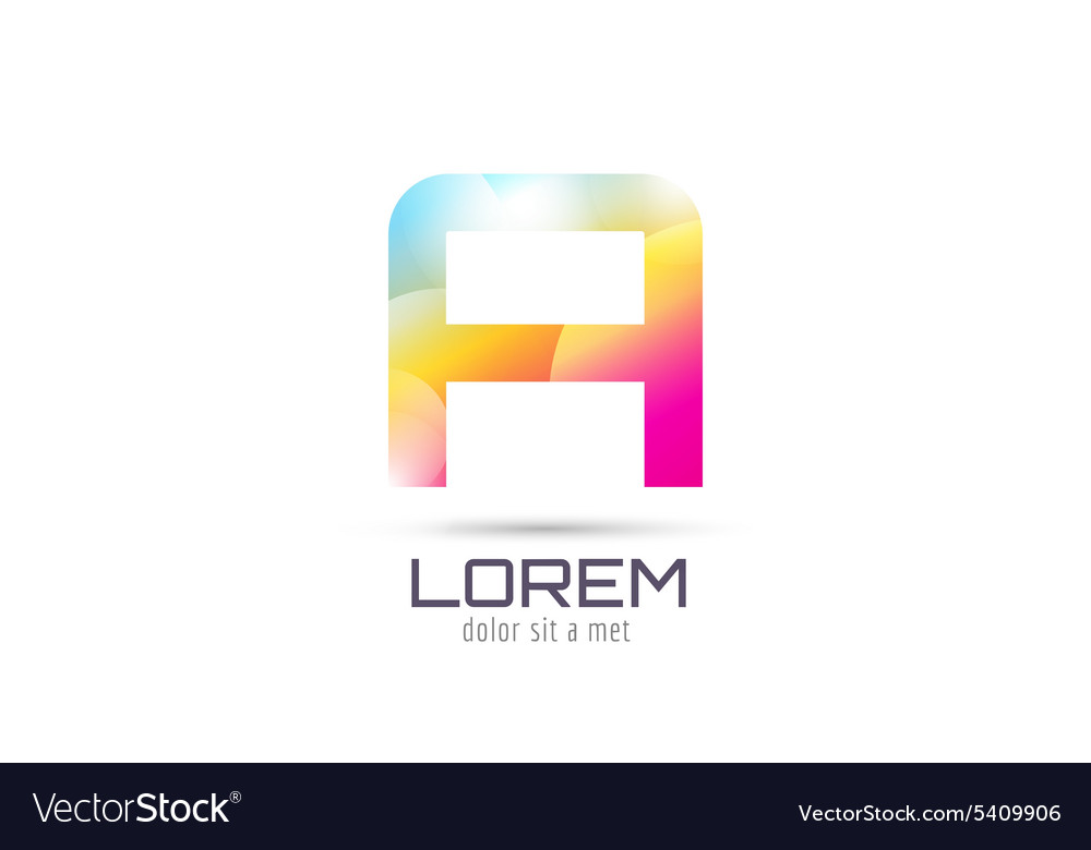 A logo template abstract arrow shape Royalty Free Vector