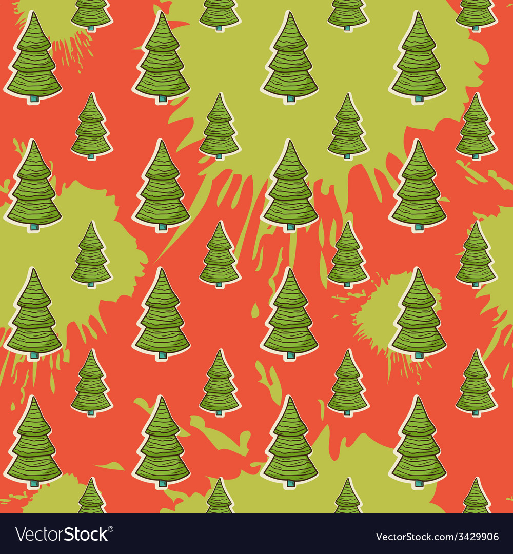 Abstract with christmas tree pattern on a blots