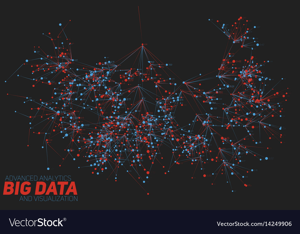 Big data tree visualization Royalty Free Vector Image