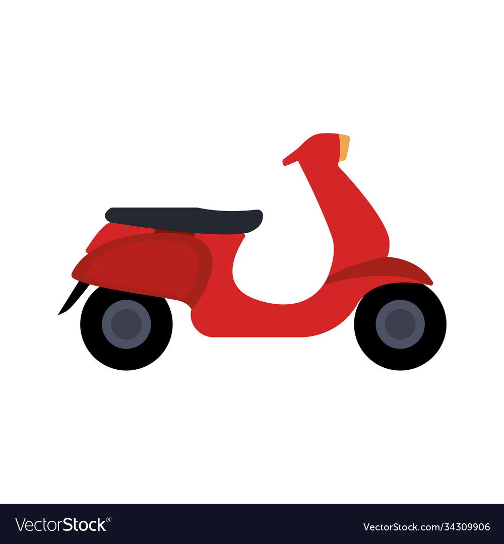 Flat a motorbike icon design template