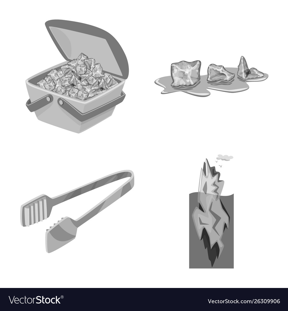 Isolated object square and purity icon set vector image Isolated object square and purity icon set