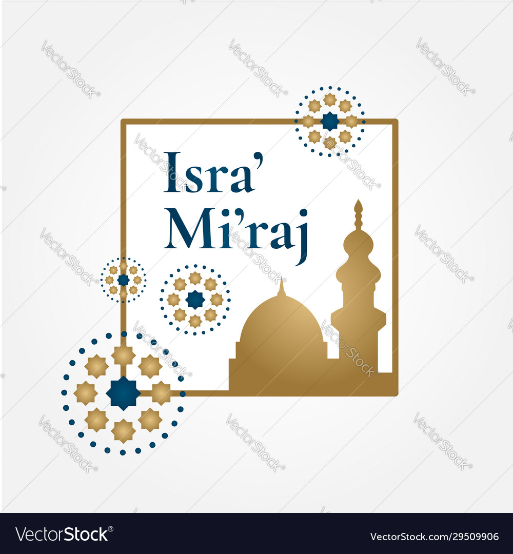 Isra Miraj Islamic Design For Banner Or Background