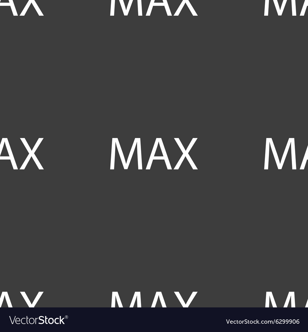 Maximum sign icon seamless pattern on a gray