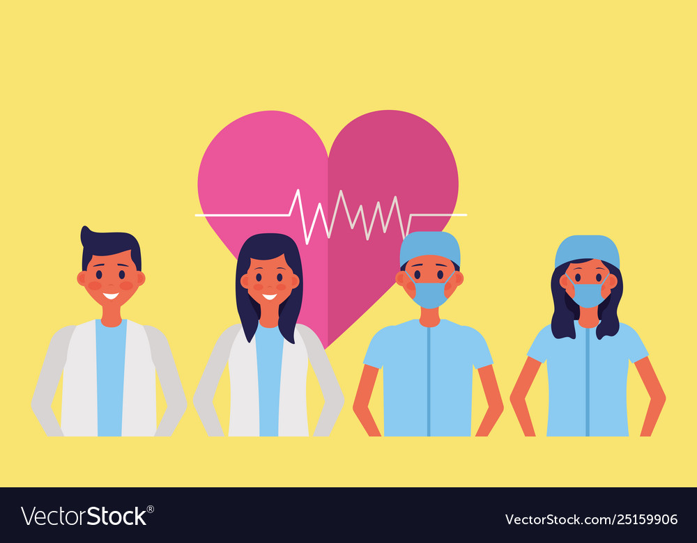 Medical people staff Royalty Free Vector Image