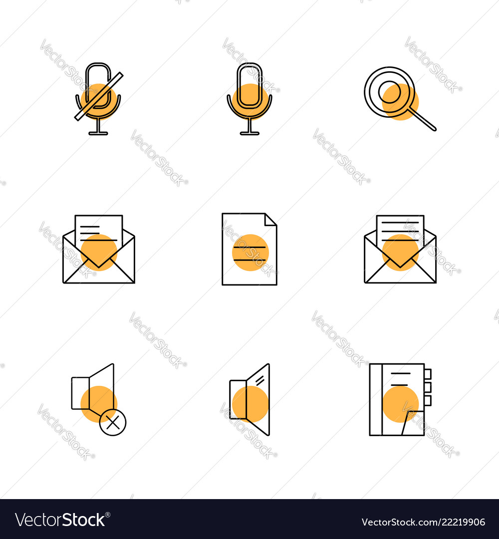 Messages email document speaker sound eps