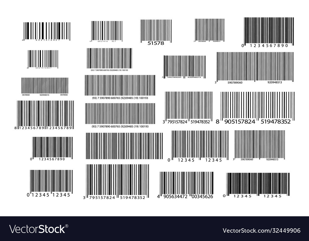 Realistic bar code icon a modern simple flat