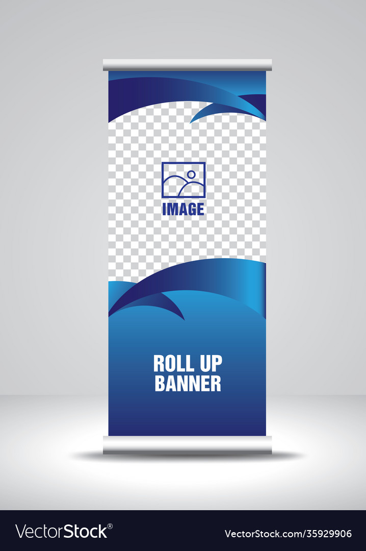 Roll up banner template -banner- standee