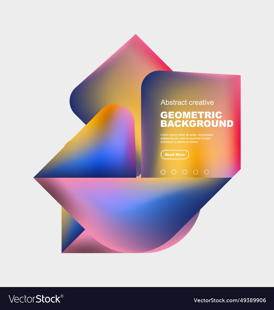 Square and triangle design with fluid gradients