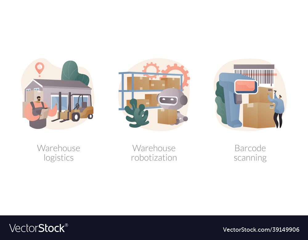 Storage automation abstract concept Vector Image Storage automation abstract concept