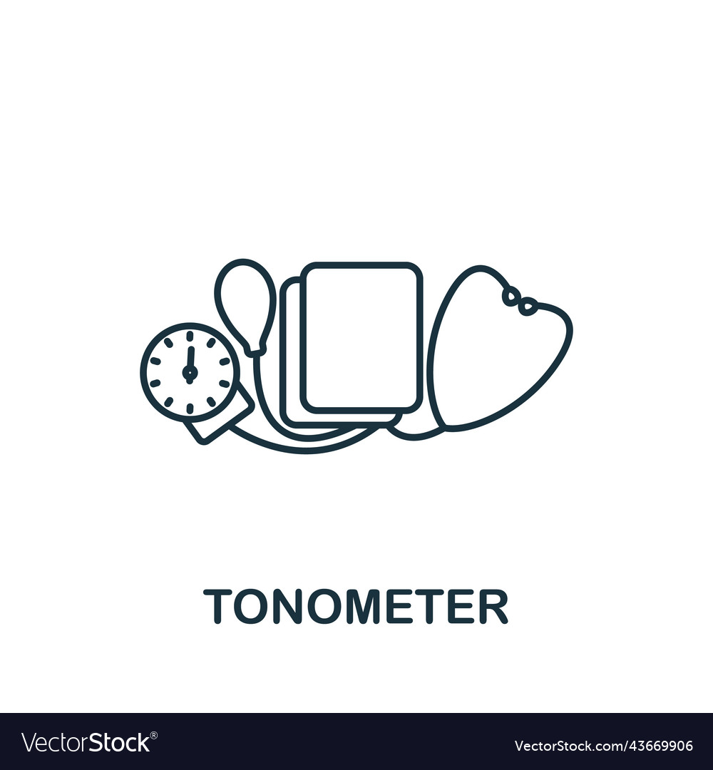 Tonometer icon line simple measuring vector image Tonometer icon line simple measuring