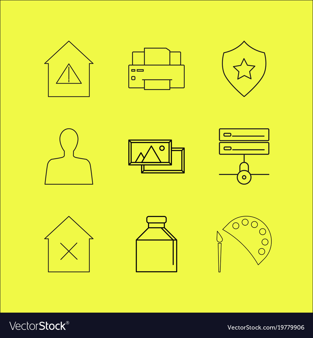 Web linear icon set simple outline icons