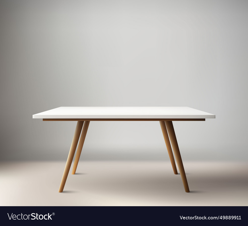 3d table mockup template for object presentation vector image 3d table mockup template for object presentation