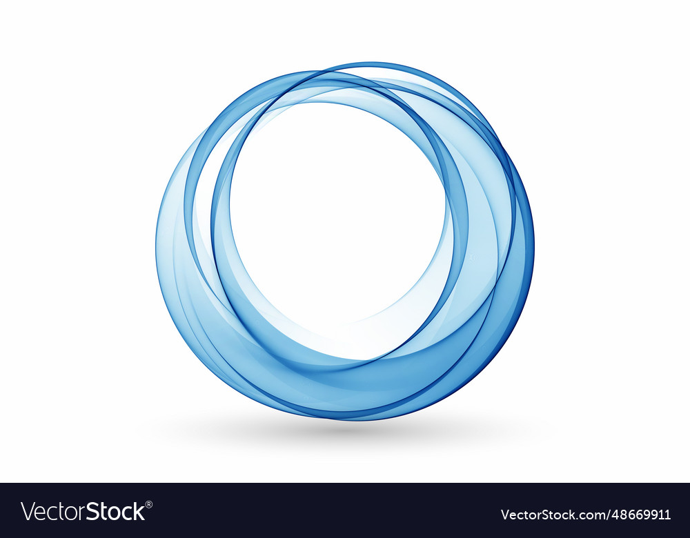 Abstract transparent waves in the shape vector image Abstract transparent waves in the shape