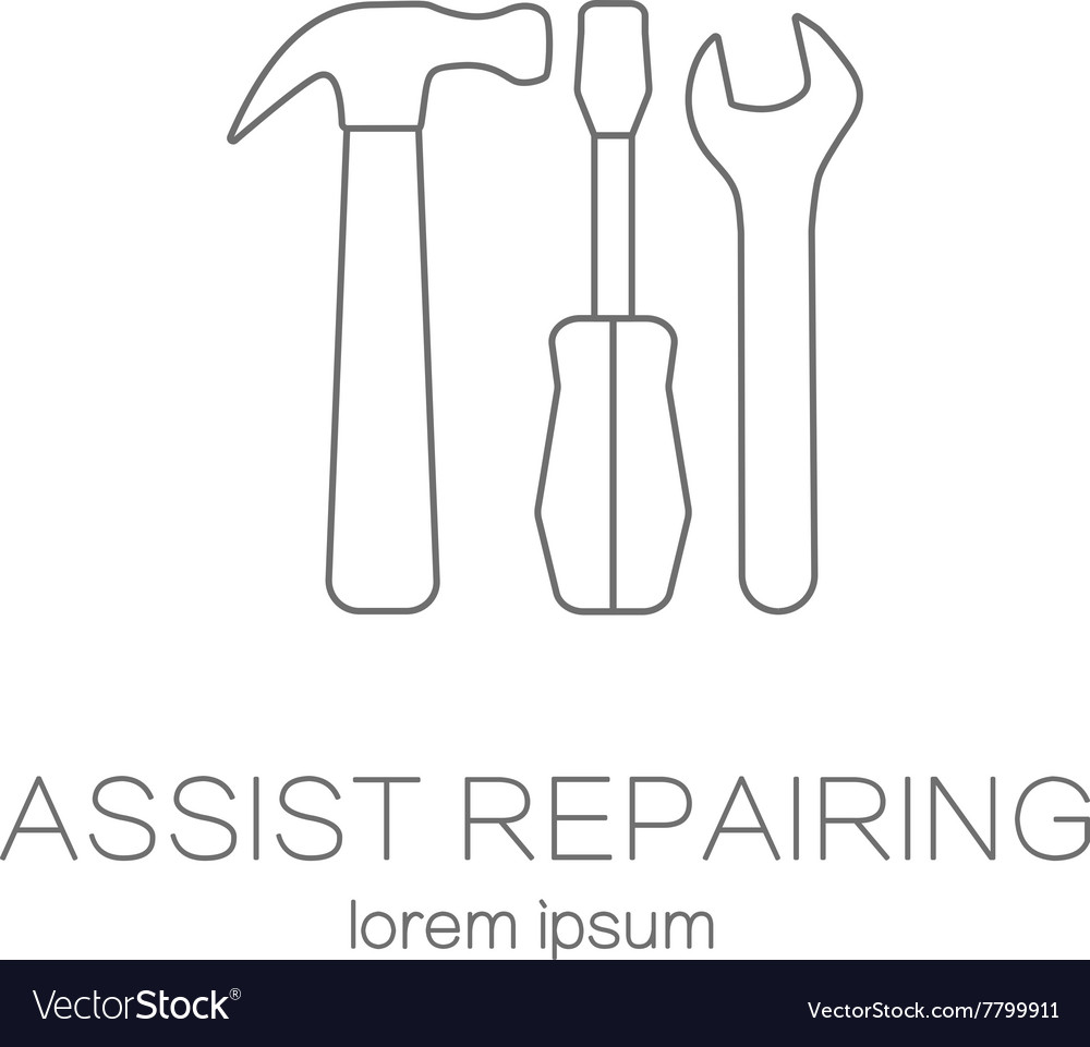 Assist repairing service logotype design templates