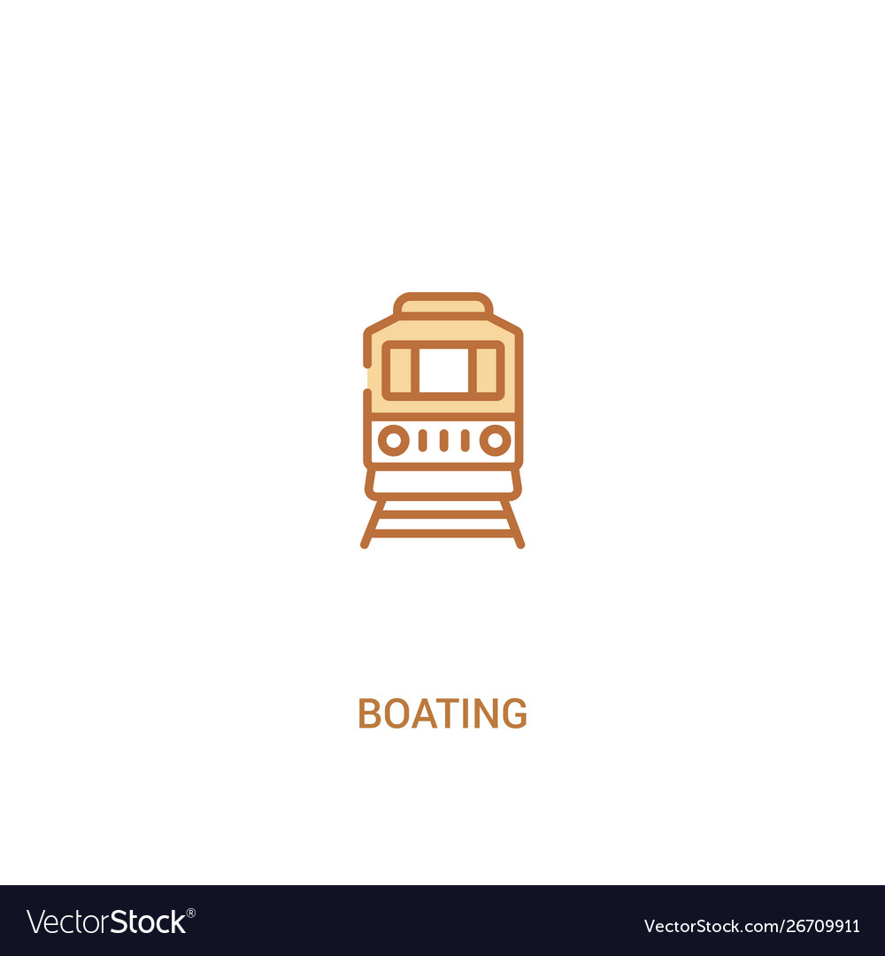 Boating concept 2 colored icon simple line