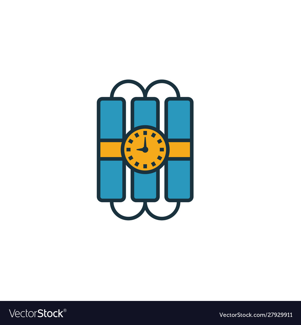 Bomb icon simple element from security icons vector image Bomb icon simple element from security icons
