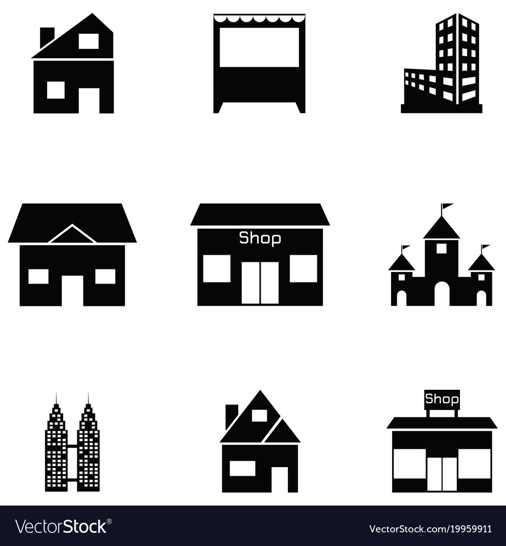 Building icon set