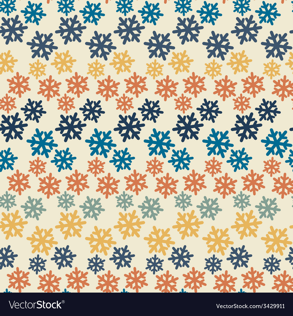Color abstract snowflake pattern