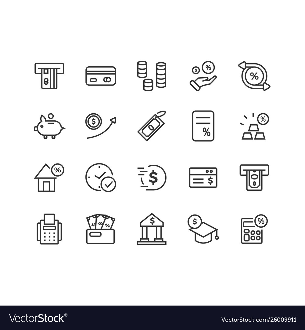 Credit & Loan Icon Set