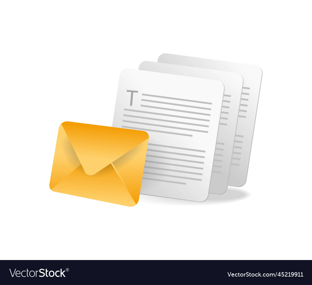 Flat isometric 3d of email data concept