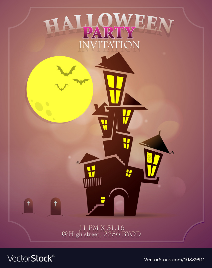 Halloween party invitation design
