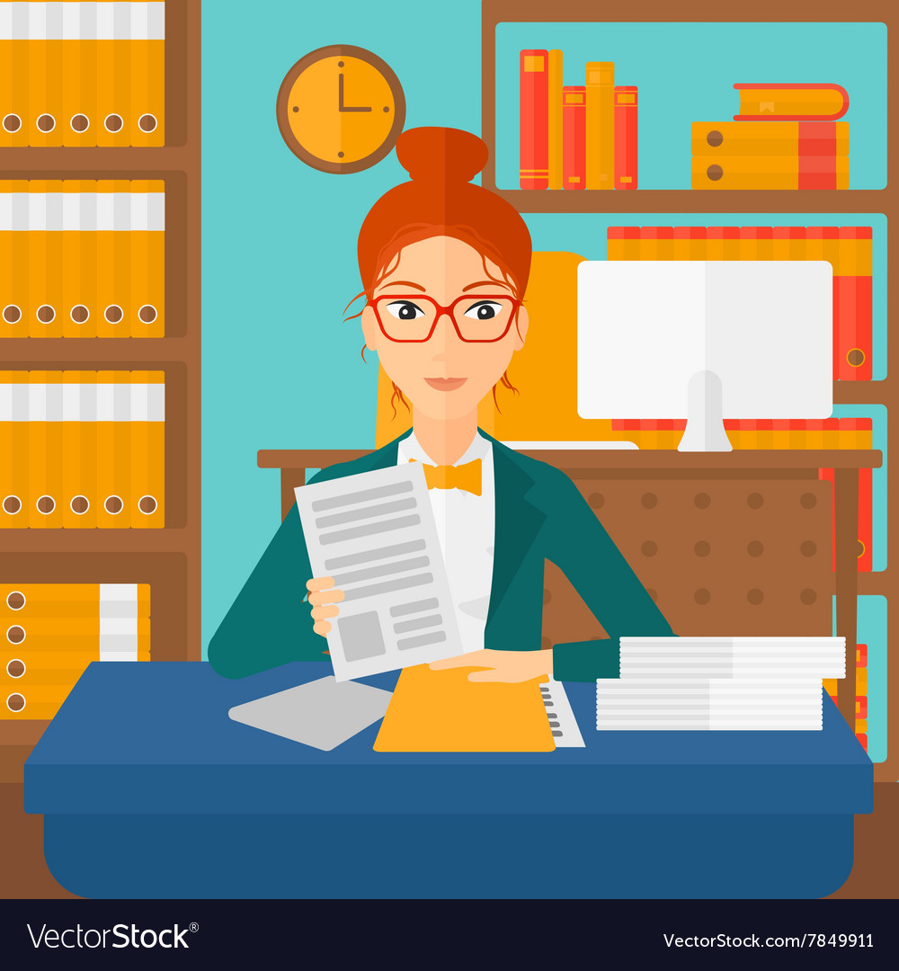 Hr manager checking files