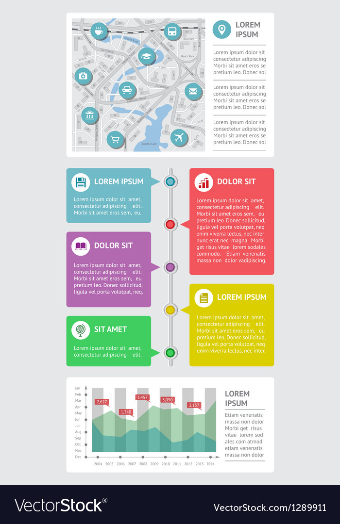 Infographics and web elements