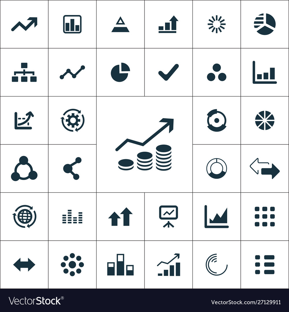 Infographics icons universal set for web and ui