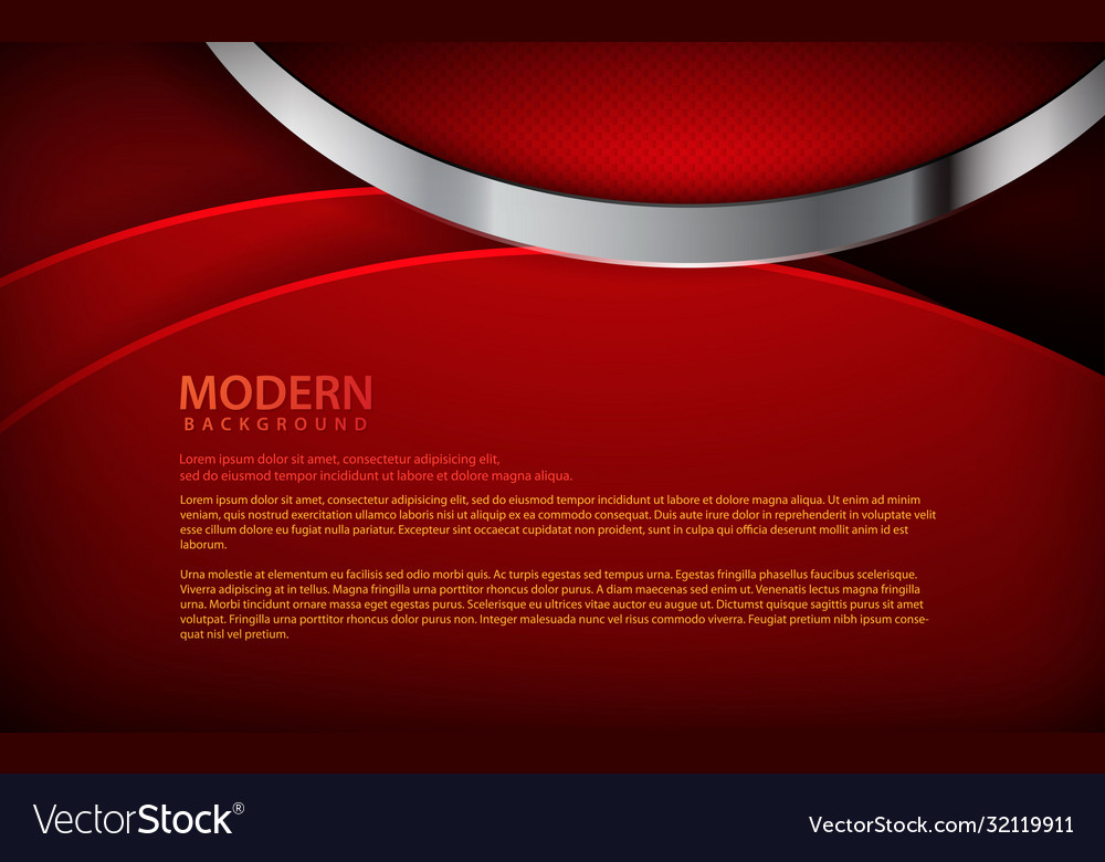 Red overlap dimension background modern vector image Red overlap dimension background modern
